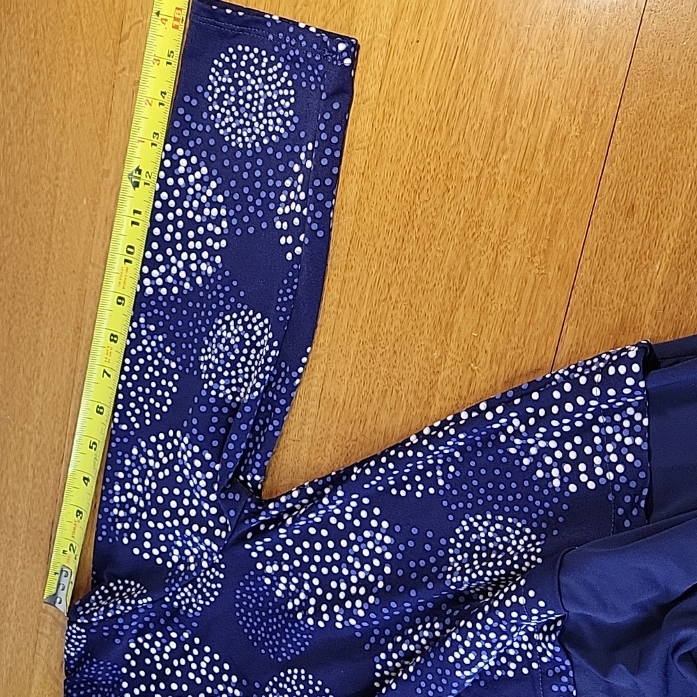 Valerie Stevens Women's Blue, With White Polka Dot, 3/4 Sleeve Size S Top Blouse - Picture 16 of 16